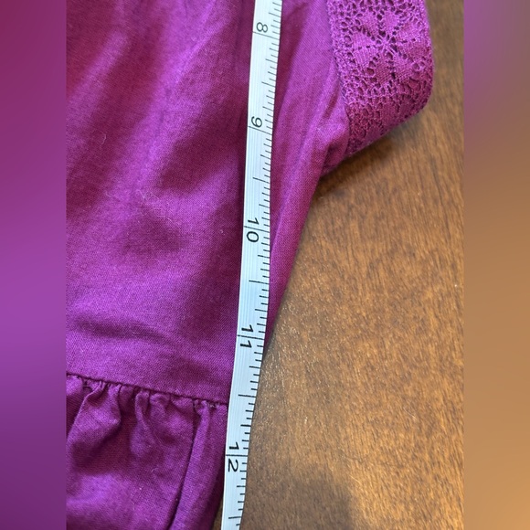 Sézane Honey Shirt Purple Sz 2 Romantic Lace Cotton Blouse French Chic Top - Picture 10 of 12